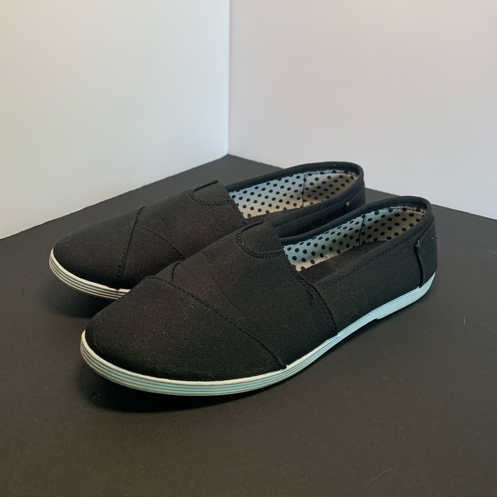 Bamboo Black Flats Size 8